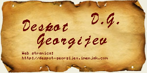 Despot Georgijev vizit kartica